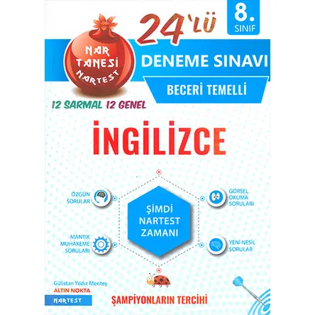 Nartest 8.Sınıf İngilizce 24lü Deneme Sınavı