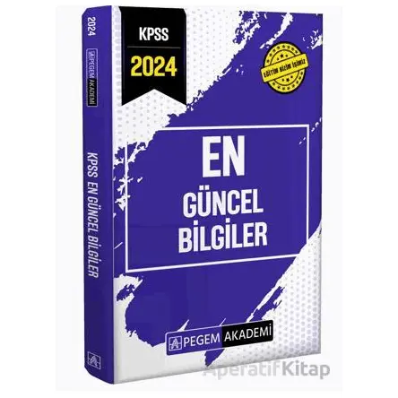 2024 KPSS En Güncel Bilgiler (Roman Boy) - Kolektif - Pegem Akademi Yayıncılık