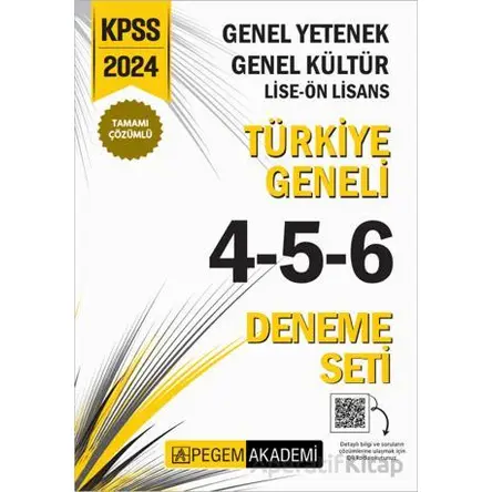 2024 KPSS Genel Yetenek Genel Kültür Lise-Ön Lisans Tamamı Çözümlü Türkiye Geneli Deneme Sınavı 4-5