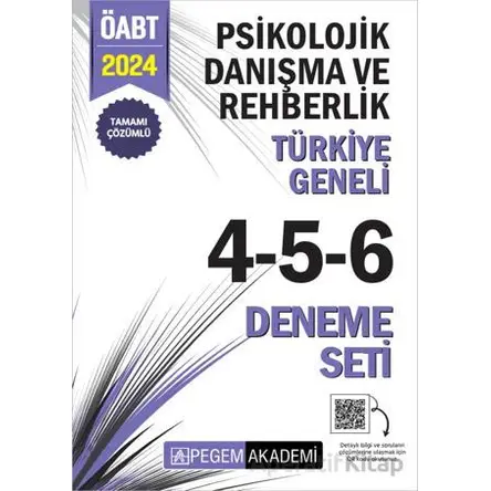 2024 KPSS ÖABT Psikolojik Danışma ve Rehberlik Tamamı Çözümlü Türkiye Geneli 4-5-6 (3lü Deneme Seti