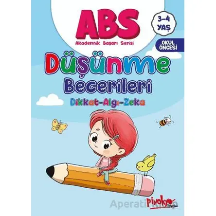 ABS 3-4 Yaş Düşünme Becerileri Dikkat-Algı-Zeka - Buçe Dayı - Pinokyo Yayınları