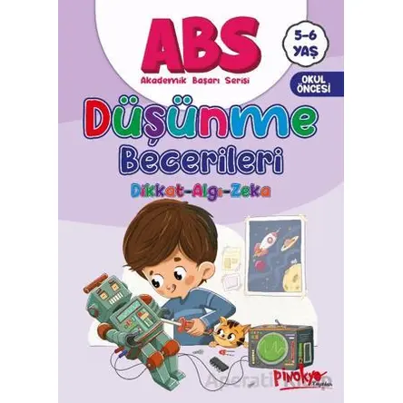 ABS 5-6 Yaş Düşünme Becerileri Dikkat-Algı-Zeka - Buçe Dayı - Pinokyo Yayınları