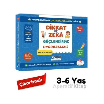 Dikkat ve Zeka Geliştirme Etkinlikleri Seti - Kolektif - Fono Yayınları
