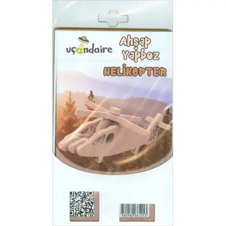 Uçandaire Ahşap Yapboz HELİKOPTER