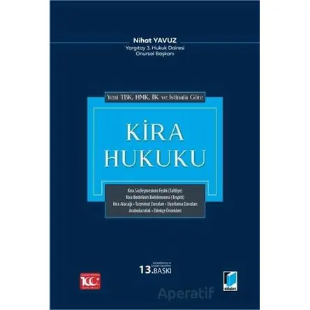 Kira Hukuku - Nihat Yavuz - Adalet Yayınevi