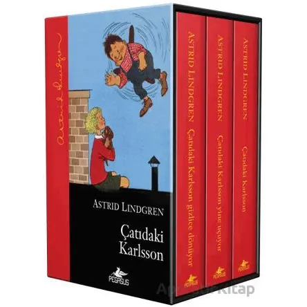 Çatıdaki Karlsson Serisi Kutulu Özel Set - (3 Kitap) - Astrid Lindgren - Pegasus Çocuk Yayınları