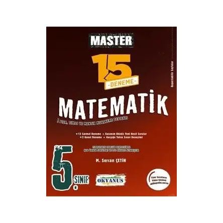 Okyanus 5. Sınıf Matematik Master 15 Matematik Deneme