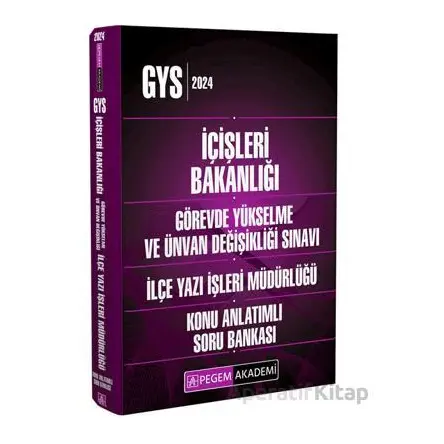 2025 GYS İçişleri Bakanlığı İlçe Yazı İşleri Müdürlüğü Görevde Yükselme Ve Ünvan Değişikliği Sınavla