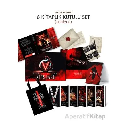 Ateşpare Serisi - 6 Kitaplık Hediyeli Kutulu Set CİLTLİ - Ceren Melek - Ephesus Yayınları