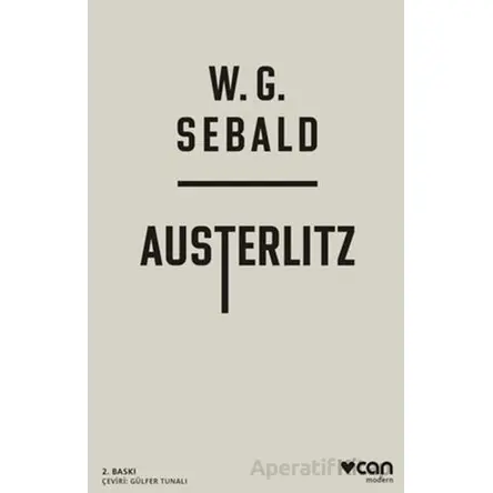 Austerlitz - W. G. Sebald - Can Yayınları