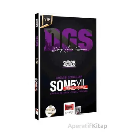 Yargı Yayınları 2025 DGS VİP Sayısal-Sözel Yetenek Tamamı Çözümlü Son 5 Yıl Çıkmış Sorular