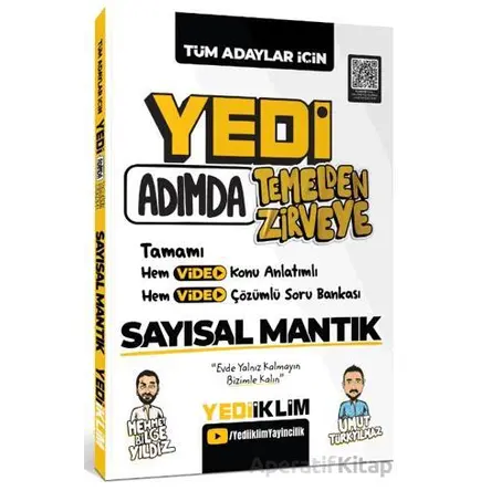 Yediiklim Yayınları Yedi Adımda Sayısal Mantık Video Konu Anlatımlı Video Çözümlü Soru Bankası