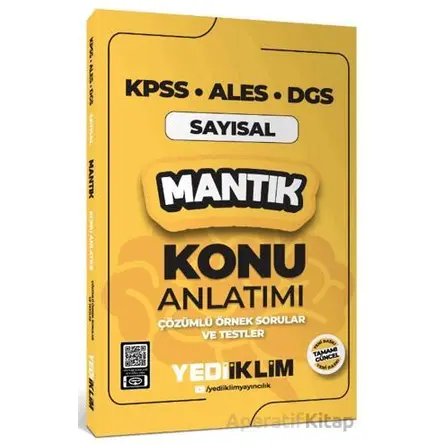 Yediiklim Yayınları 2025 KPSS ALES DGS Sayısal Mantık Konu Anlatımı