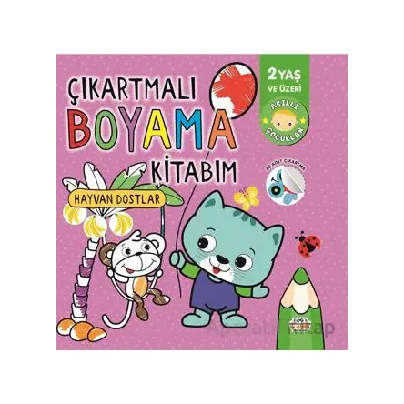Çıkartmalı Boyama Kitabım-hayvan Dostlar - Kolektif - 0-6 Yaş Yayınları