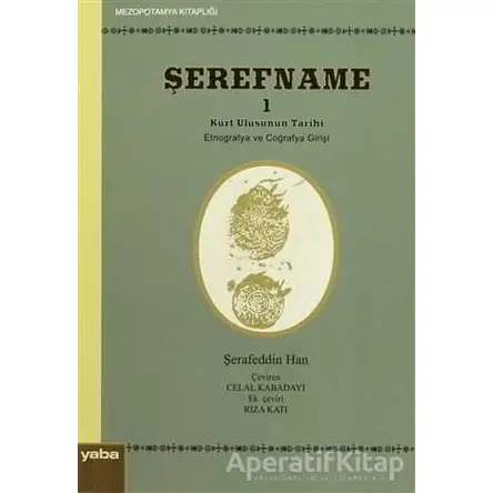 Şerefname 1/1 - Şerafeddin Han - Yaba Yayınları