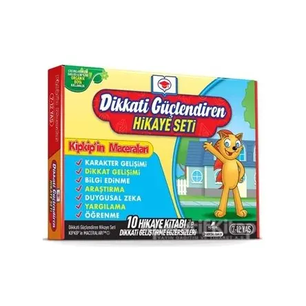 Dikkati Güçlendiren Hikaye Seti - Kip Kipin Maceraları Kutulu Set (10 Kitap Takım)