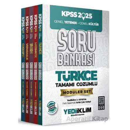 Yediiklim Yayınları 2025 KPSS Genel Yetenek Genel Kültür Tamamı Çözümlü Modüler Set Soru Bankası