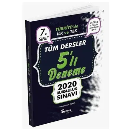 7.sınıf 1. Dönem Tüm Dersler Bursluluk PYBS Sınavı 5li Deneme Seans Yayınları