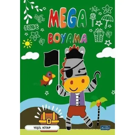 Mega Boyama-Yeşil Kitap - Kolektif - Parıltı Yayınları