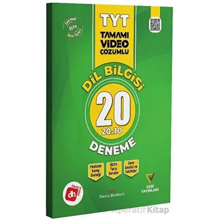 2025 TYT Türkçe Dil Bilgisi 20 Deneme Sınavı - Deniz Bozkurt - Dizgi Kitap