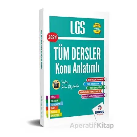 Kurul Yayınları 2025 LGS Tüm Dersler Tek Kitap Konu Anlatımlı