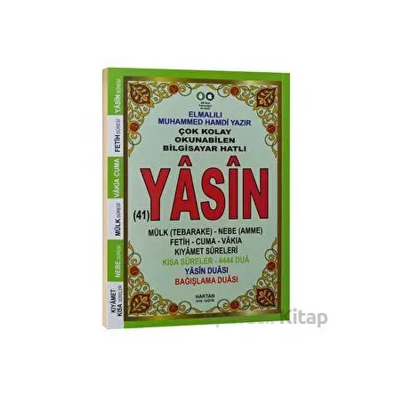 Haktan Yayınları Ortaboy 41 Yasin-i şerif 128 Sayfa YEŞİL