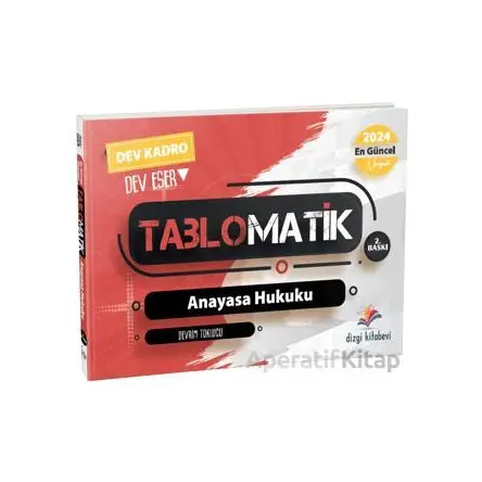 Tablomatik Anayasa Hukuku 2024 - Devrim Toklucu - Dizgi Kitap