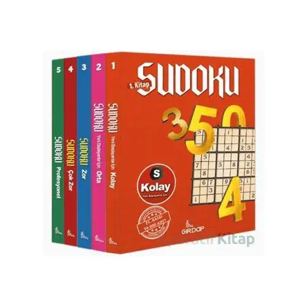 Kolaydan Zora Sudoku 5’li Set - Salim Toprak - Girdap Kitap