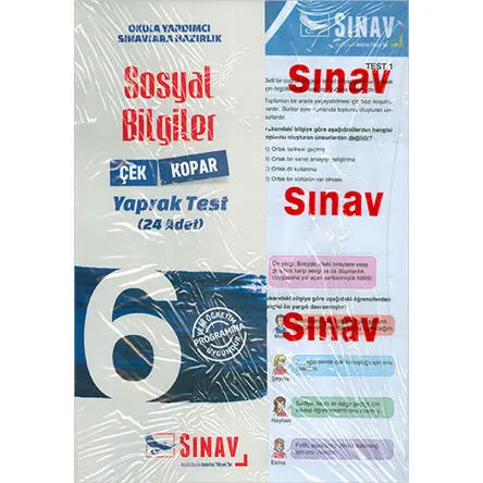 6.Sınıf Sosyal Bilimler Yaprak Test Sınav Dergisi Yayınları