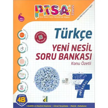 7.Sınıf Türkçe Soru Bankası Damla Yayınevi
