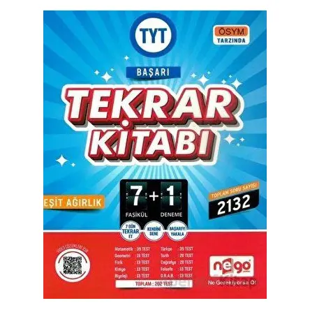 TYT Eşit Ağırlık Başarı Tekrar Kitabı 7 Fasikül 1 Deneme Nego yayınları