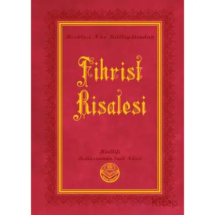 Fihrist Risalesi (Büyük Boy) - Bediüzzaman Said Nursi - Tenvir Neşriyat