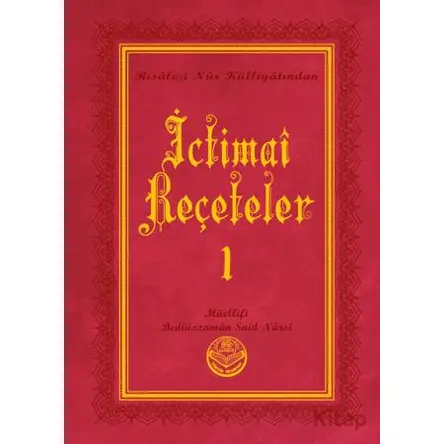 İctimai Reçeteler I (Büyük Boy) - Bediüzzaman Said Nursi - Tenvir Neşriyat