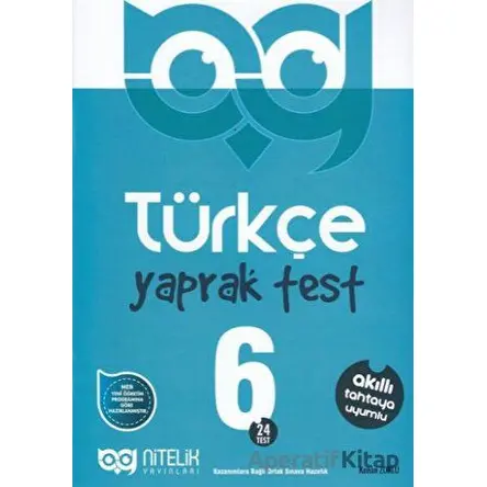 6. Sınıf Türkçe 24 Yaprak Test Nitelik Yayınları