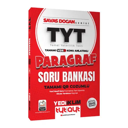 Yediiklim 2025 TYT Savaş Doğan Serisi Video Konu Anlatımlı ve QR Çözümlü Paragraf Soru Bankası