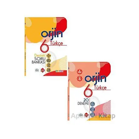 6. Sınıf Türkçe Orjin 20 Deneme Gama Okul Yayınları