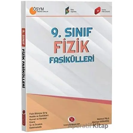 9. Sınıf Fizik Fasikülleri - Mehmet Karaağaç - Karaağaç Yayıncılık 2024 öncesi müfredat