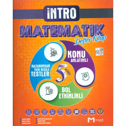 5.Sınıf Matematik İntro Defter Kitap Mozaik Yayınları (2024 Öncesi Müfredat)