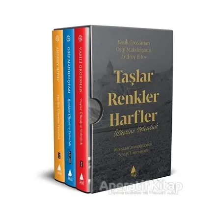 Taşlar Renkler Harfler (3 Takım Takım) Özel Kutulu Set - Osip Mandelştam - Aras Yayıncılık