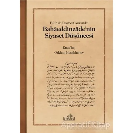 Fıkıh ile Tasavvuf Arasında: Bahaaeddinzaade’nin Siyaset Du¨s¸u¨ncesi
