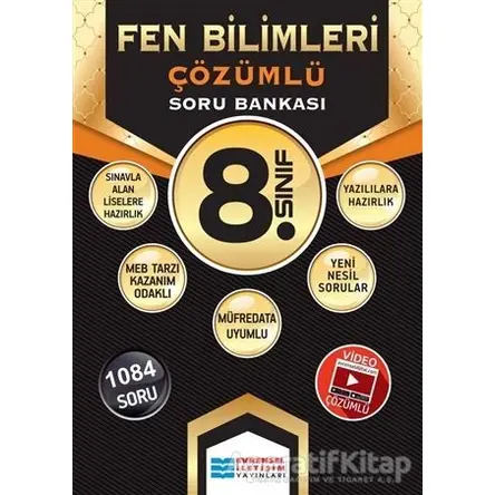 8. Sınıf Fen Bilimleri Çözümlü Soru Bankası - Kolektif - Evrensel İletişim Yayınları