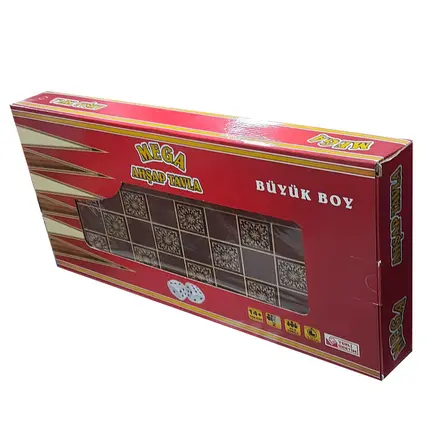 Mega Ahşap Tavla Büyük Boy