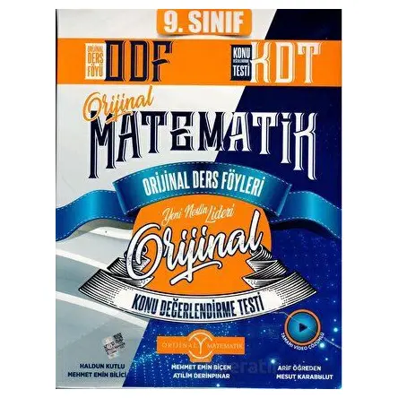 9. Sınıf Matematik ODF KDT Orijinal Ders Föyleri Konu Değerlendirme Testleri Orjinal Yayınları