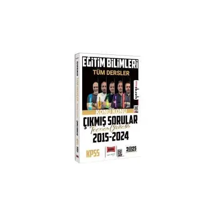 Yargı Yayınları 2025 KPSS Eğitim Bilimleri Tüm Dersler 2015-2024 Konu Konu Çıkmış Sorular