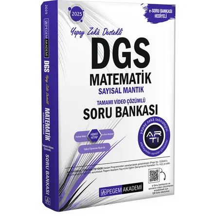 Pegem 2025 DGS Matematik Sayısal Mantık Video Çözümlü Soru Bankası
