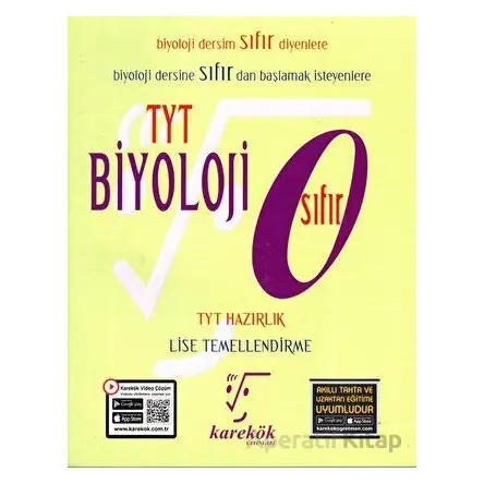 TYT Biyoloji Sıfıra - Karekök Yayıncılık