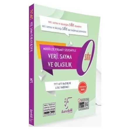 TYT AYT Veri, Sayma ve Olasılık Sıfır 0 Konu Anlatımı Karekök Yayınları
