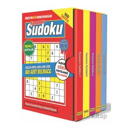 Fenomen Sudoku Bulmaca Seti - 5 Kitap - Kolektif - Maxi Yayıncılık