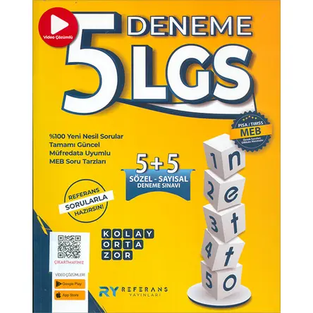 LGS 8. Sınıf 5 li Tamamı Video Çözümlü Tüm Dersler Yeni Nesil Denemeleri Referans Yayınları