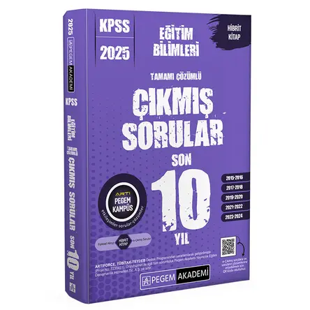 Pegem 2025 KPSS Eğitim Bilimleri Tamamı Çözümlü Çıkmış Sorular Son 10 Yıl